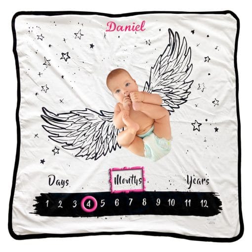 Personalised milestone blanket- Wings