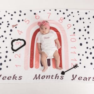 Personalised Rainbow Milestone Blanket