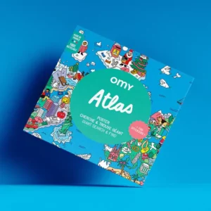 OMY Atlas Giant coloring poster and stickers